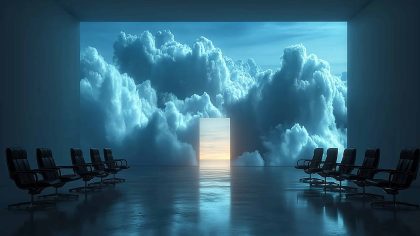 科技空灵空间 云海之门商用素材