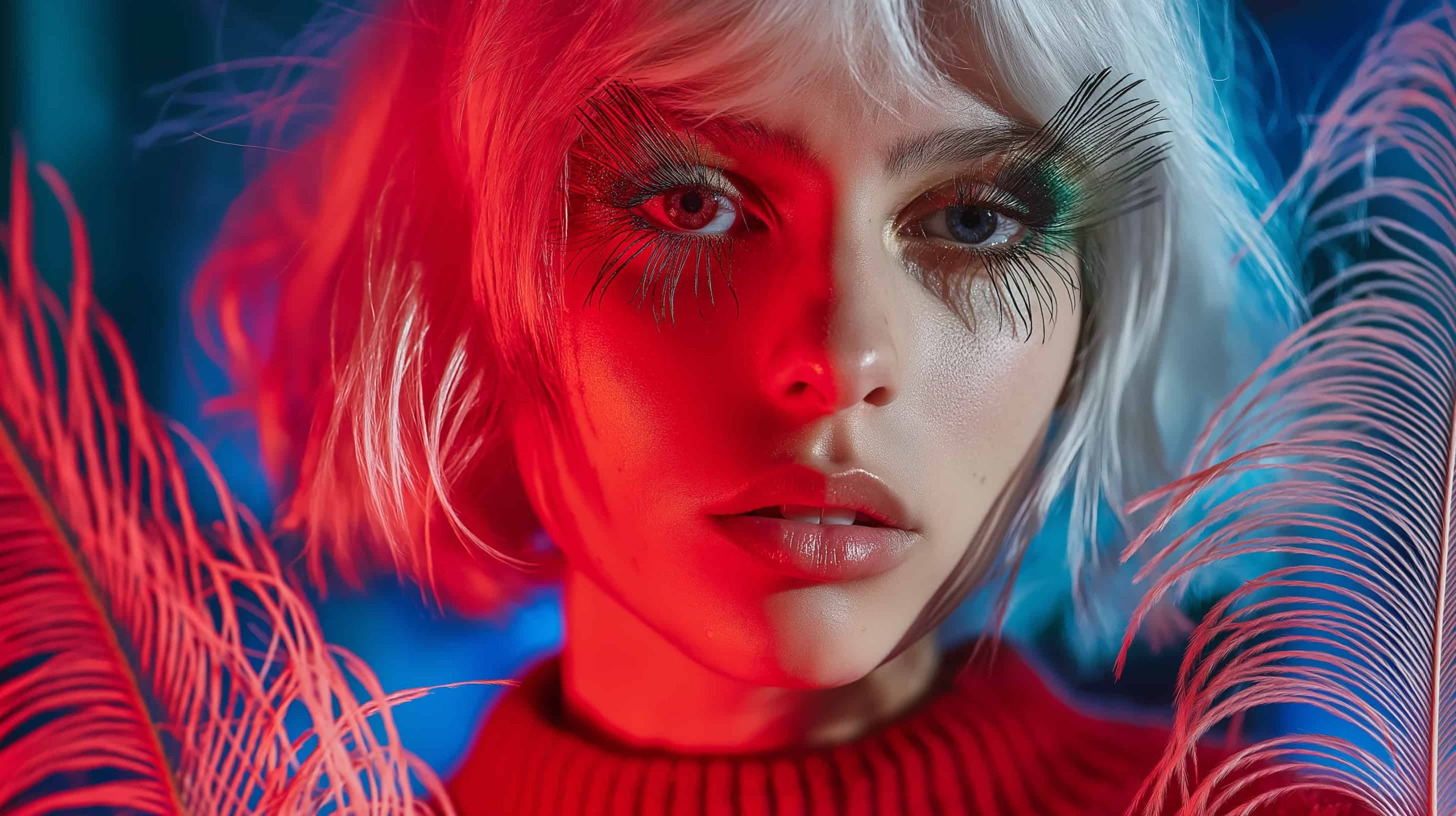 孔雀睫毛人像 商用广告宣传素材 - 图片 2