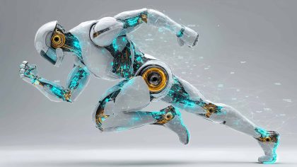 科技机器人 高速运动科幻素材