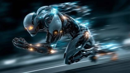 科技高速机器人 商用科幻宣传素材