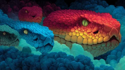 九头蛇海德拉 多蛇形光影黑漩涡