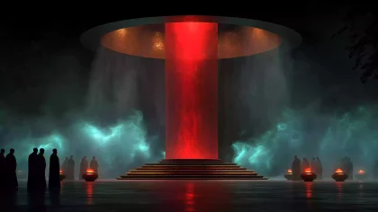 五明堂布政 礼乐华章 光柱编磬