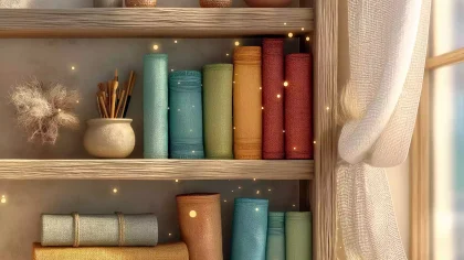 论语传家・书香门第 书架竹简