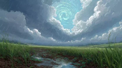 《王道仁政・甘霖润物》仁政隐喻