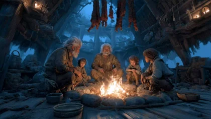 火塘温暖・苗寨火塘