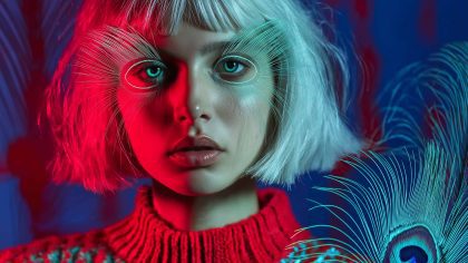 孔雀睫毛人像 商用广告宣传素材