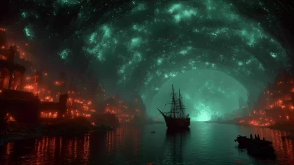 《冥界》黑岩浆河幽灵船