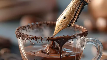 居家巧克力书写创意场景