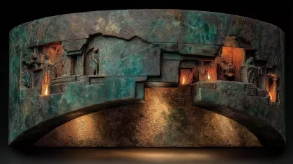 《特洛伊城墙》青铜城墙箭痕