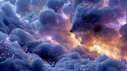 淮南王升仙・鸡犬云随