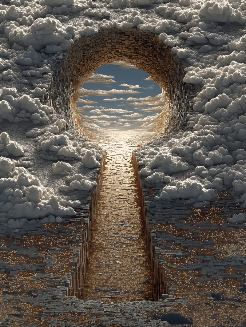 画面描述：巨大钥匙悬浮，钥匙柄为地球形状，钥匙齿为云纹人形纹。背后无限高光门框，门内明亮无边界空间。无数光点向钥匙汇聚。安全权利属于你我。